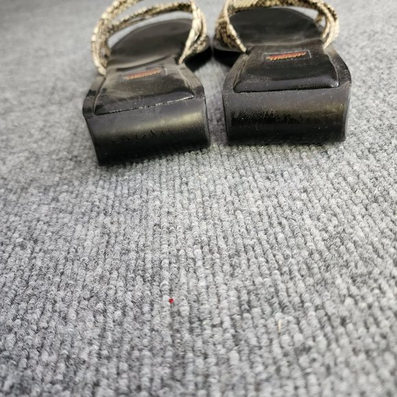 Aerosol Sandals Womens Size 8 Faux Snake Strappy Square Heel New With Box Slides - Picture 7 of 9